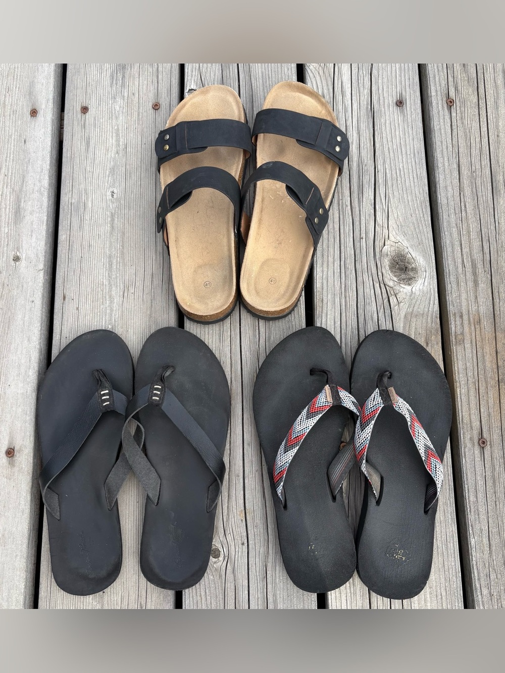 3 Pair Women’s Sandals and Flip Flops Pack (Free Waters, Universal Thread)